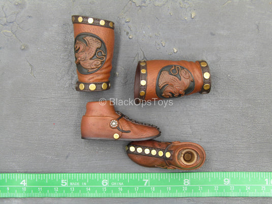 Persian Cavalry - Brown Detailed Boots (Peg Type)