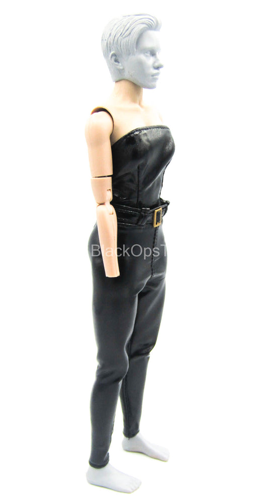 Cool Girls - Jet - Black Leather-Like Uniform Set