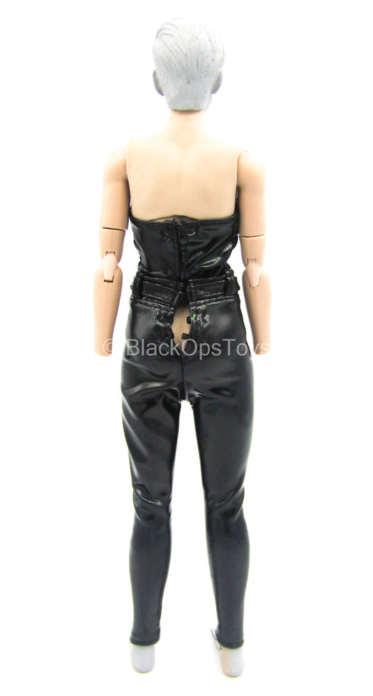 Cool Girls - Jet - Black Leather-Like Uniform Set
