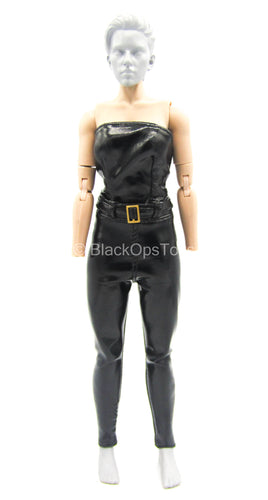 Cool Girls - Jet - Black Leather-Like Uniform Set