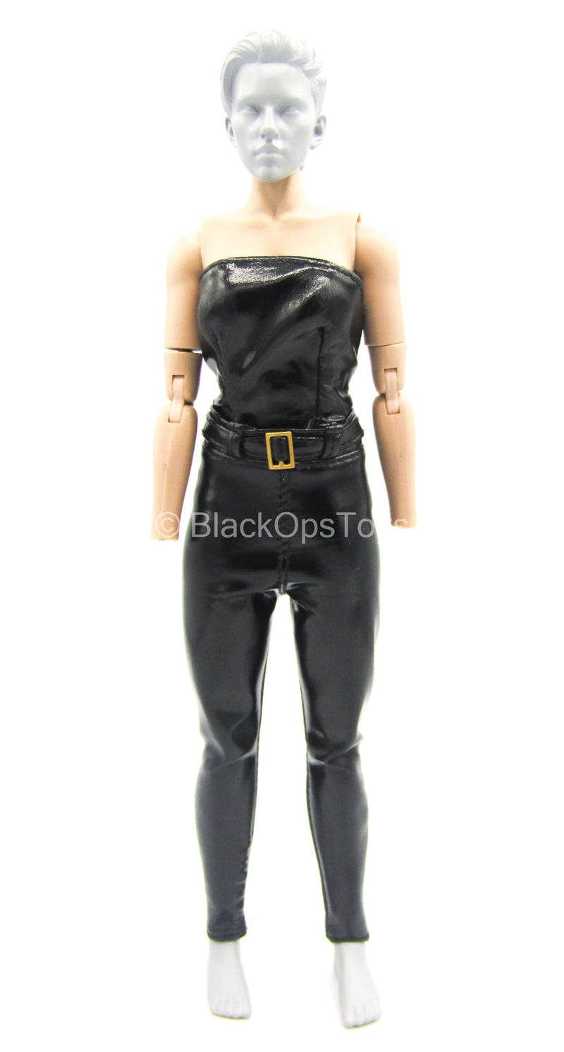 Load image into Gallery viewer, Cool Girls - Jet - Black Leather-Like Uniform Set
