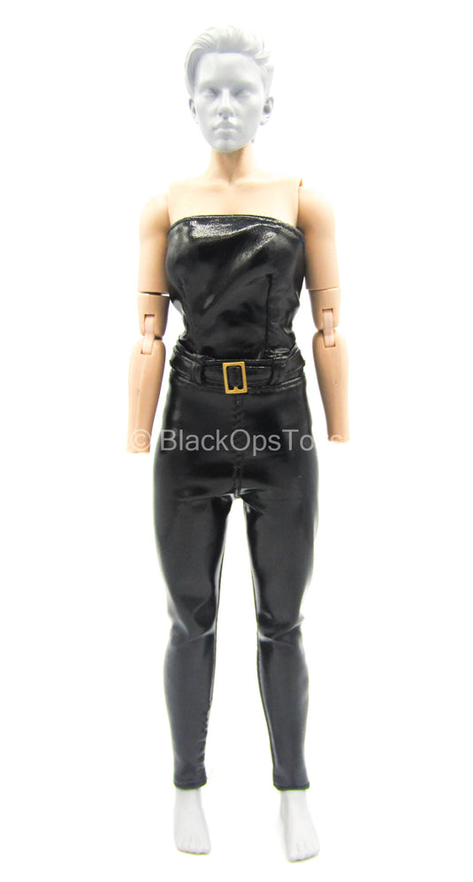 Cool Girls - Jet - Black Leather-Like Uniform Set