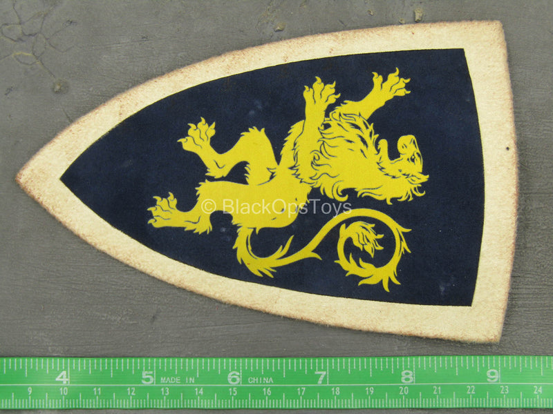 Load image into Gallery viewer, Malta Knights - Templar - Blue &amp; Yellow Wood Shield
