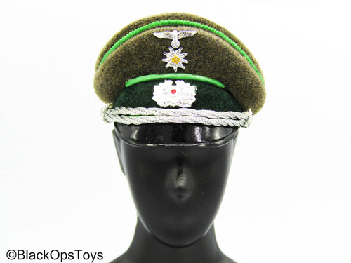 WWII - German Officer - Green Military Cap