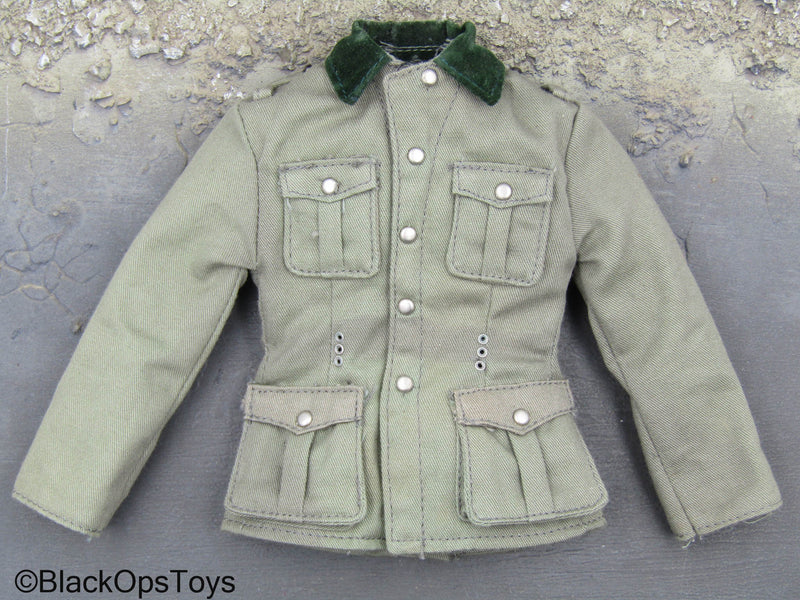 Load image into Gallery viewer, WWII - German Gebirgs Division - Green Combat Jacket
