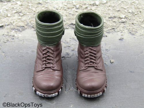 WWII - German Gebirgs Division - Brown Boots (Foot Type)