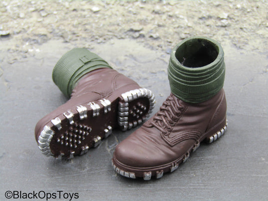 WWII - German Gebirgs Division - Brown Boots (Foot Type)