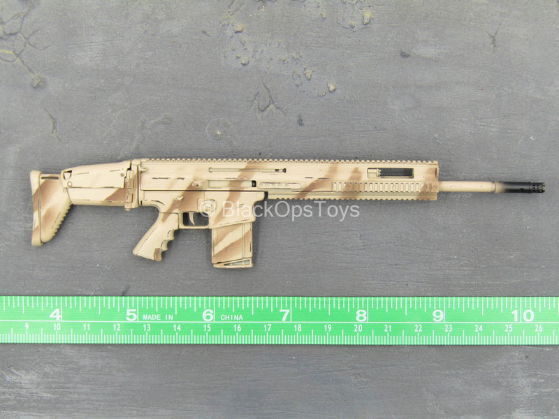 Load image into Gallery viewer, RIFLE - Striped Desert Camo Scar-H w/Folding &amp; Extending Stock
