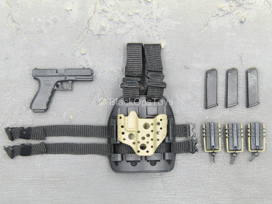 The Mercenary - 9mm Pistol w/Drop Leg Holster & Mag Set
