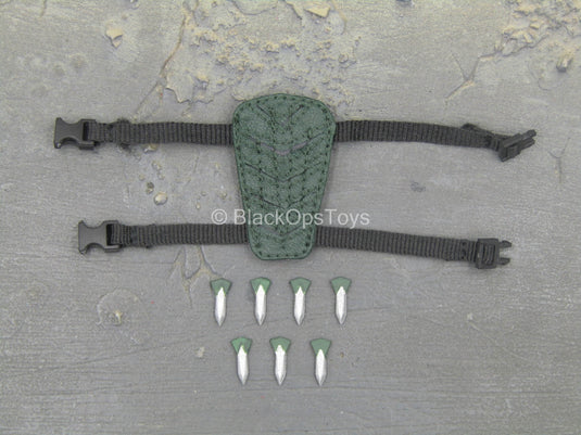 Green Vigilante - Throwing Knives (x7) w/Drop Leg Sheath Green Vigilante - Throwing Knives (x7) w/Drop Leg Sheath