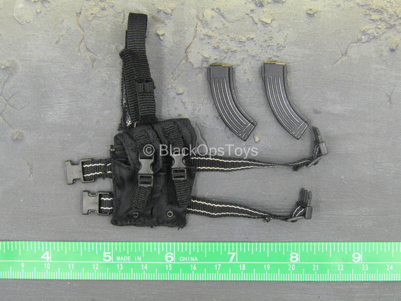 Load image into Gallery viewer, PMC - Operator - Black Drop Leg Mag Pouch w/Magazine Set
