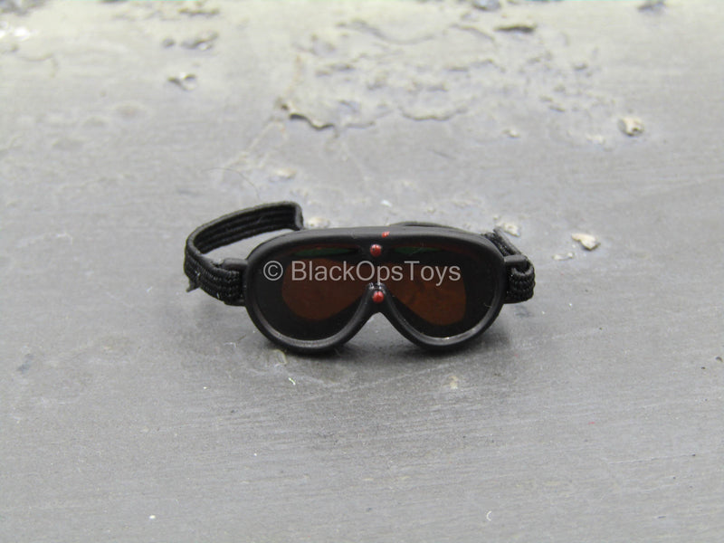 Load image into Gallery viewer, US Special Forces - Black Goggles w/Orange Lenses
