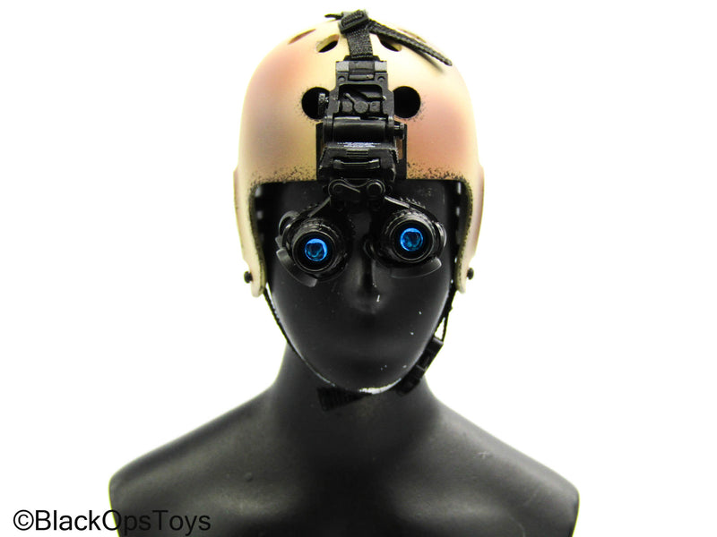 Load image into Gallery viewer, Operation Red Wings Sniper - Desert Camo Helmet w/NVG Set
