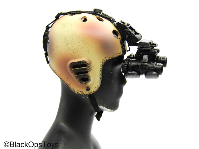 Load image into Gallery viewer, Operation Red Wings Sniper - Desert Camo Helmet w/NVG Set
