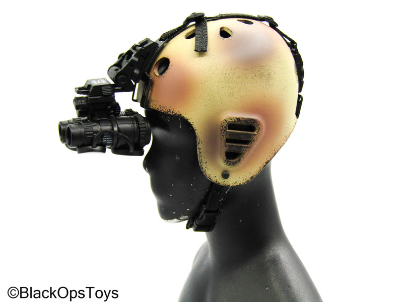 Load image into Gallery viewer, Operation Red Wings Sniper - Desert Camo Helmet w/NVG Set
