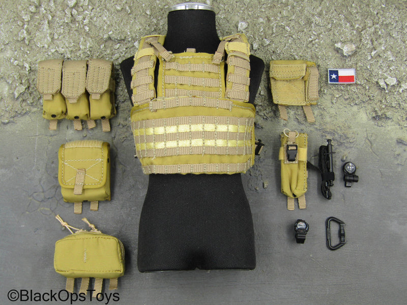 Load image into Gallery viewer, Operation Red Wings Corpsman - Tan MOLLE Chest Rig w/Pouch Set
