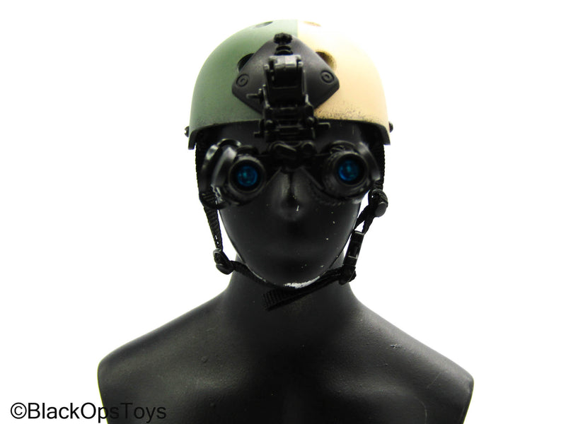 Load image into Gallery viewer, Operation Red Wings Corpsman - Multicolor Helmet w/2 NVG&#39;s

