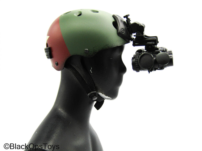 Load image into Gallery viewer, Operation Red Wings Corpsman - Multicolor Helmet w/2 NVG&#39;s
