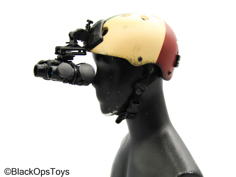 Load image into Gallery viewer, Operation Red Wings Corpsman - Multicolor Helmet w/2 NVG&#39;s
