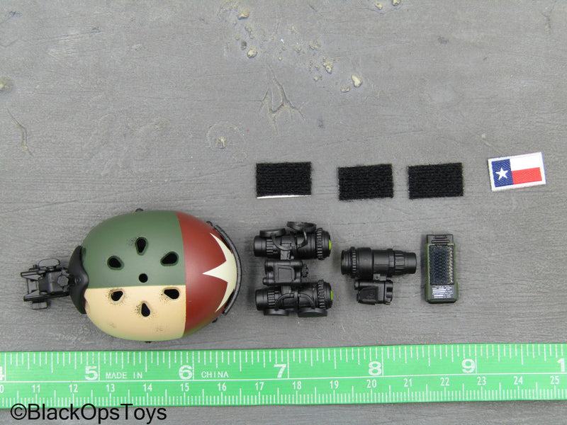 Load image into Gallery viewer, Operation Red Wings Corpsman - Multicolor Helmet w/2 NVG&#39;s
