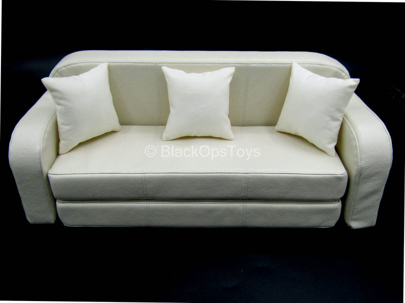 Load image into Gallery viewer, Pulp Fiction - Vincent - White Leather-Like Couch
