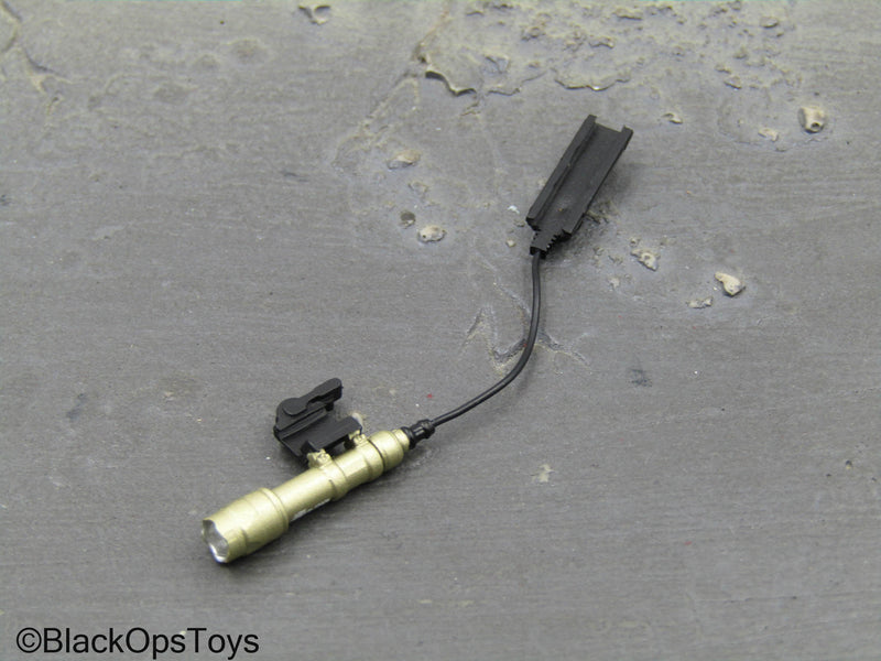 Load image into Gallery viewer, SMU Tier 1 Op. Part XI - Gold Like Tac Light w/Pressure Switch
