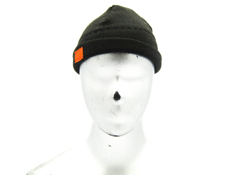 Load image into Gallery viewer, Quarantine Zone Agent - Black Beanie w/Orange Patch
