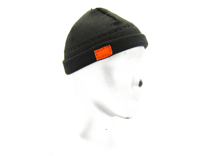 Load image into Gallery viewer, Quarantine Zone Agent - Black Beanie w/Orange Patch
