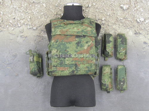 People's Liberation Army - Type 07 Camo MOLLE Plater Carrier w/Pouches