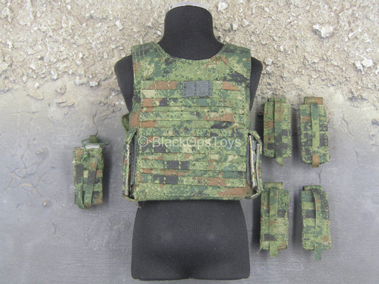 People's Liberation Army - Type 07 Camo MOLLE Plater Carrier w/Pouches