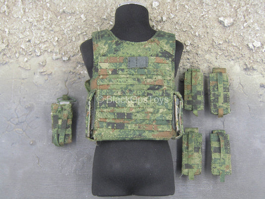 People's Liberation Army - Type 07 Camo MOLLE Plater Carrier w/Pouches