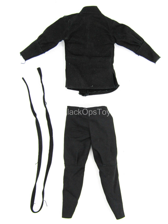 Ninja Warrior - Black Ninja Uniform Set w/Wired Belt