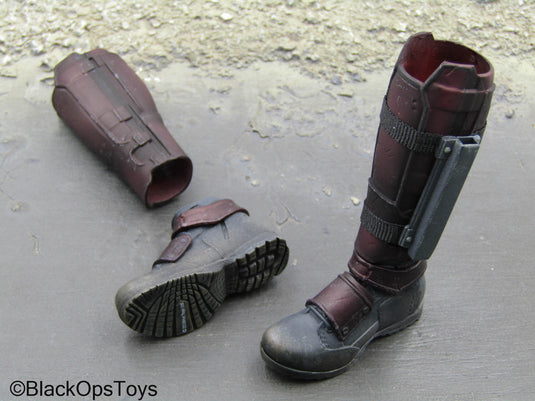 Dusty Deadpool - Red 2-Part Boots (Peg Type)