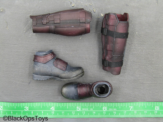Dusty Deadpool - Red 2-Part Boots (Peg Type)