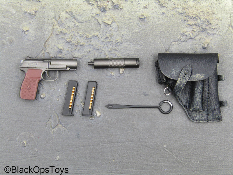 Load image into Gallery viewer, Spetsnaz MVD OSN Vityaz - Makarov Pistol w/Holster &amp; Suppressor
