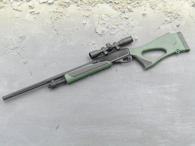 Load image into Gallery viewer, Female Special Forces - Black &amp; Green Rifled Shotgun w/Scope
