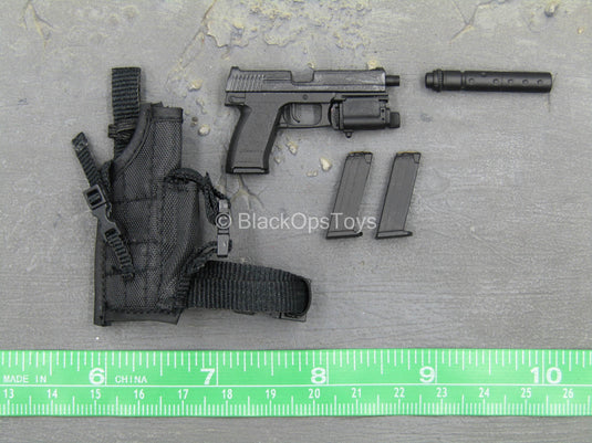 GI JOE - Snake Eyes - HK SOCOM .45 Pistol w/Drop Leg Holster