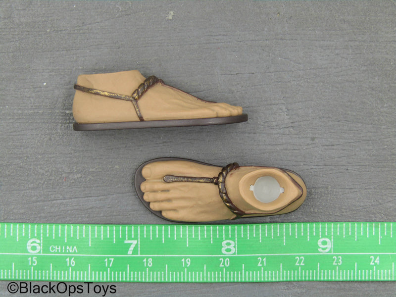 Load image into Gallery viewer, Ramesses The Great Brown Ver - Male Feet In Sandals (Peg Type)
