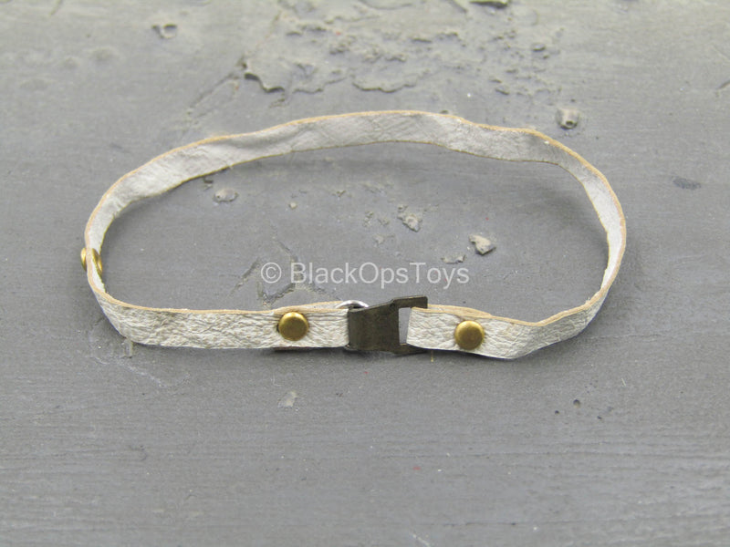 Load image into Gallery viewer, Silver Spartan Army Commander - White Leather Like Belt

