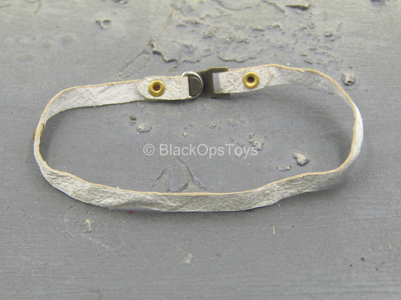 Load image into Gallery viewer, Silver Spartan Army Commander - White Leather Like Belt
