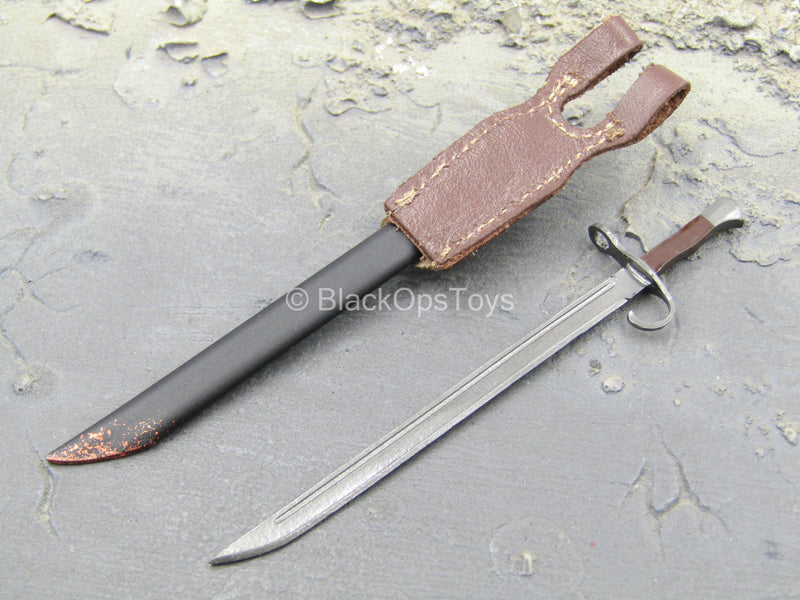 Load image into Gallery viewer, WWII - Battle Of Philippines - Metal Bayonet w/Bayonet Sheath
