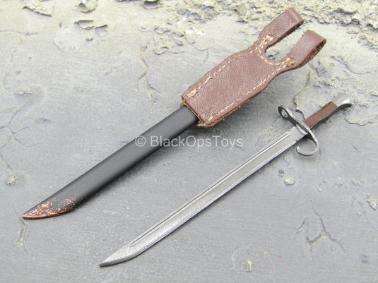 WWII - Battle Of Philippines - Metal Bayonet w/Bayonet Sheath