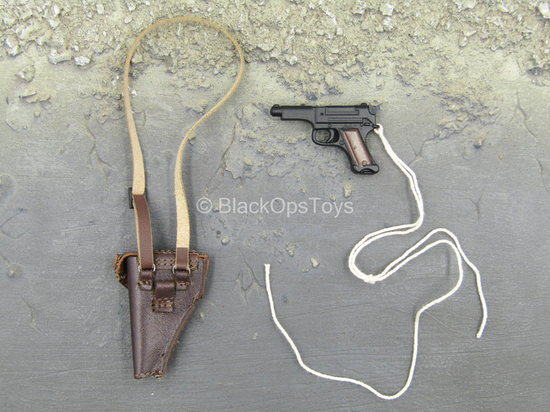 Load image into Gallery viewer, WWII - Battle Of Philippines - Metal Pistol w/Leather-Like Holster
