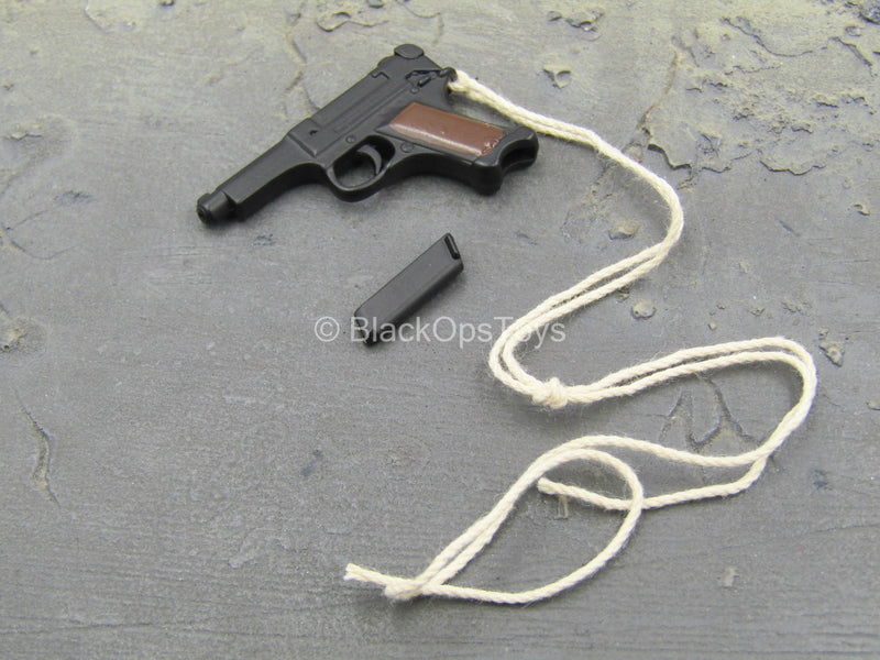 Load image into Gallery viewer, WWII - Battle Of Philippines - Metal Pistol w/Leather-Like Holster
