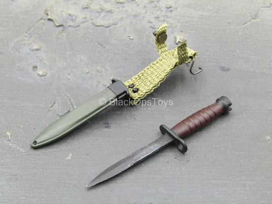 WWII - US 2nd Ranger Battalion - Metal Bayonet w/Sheath