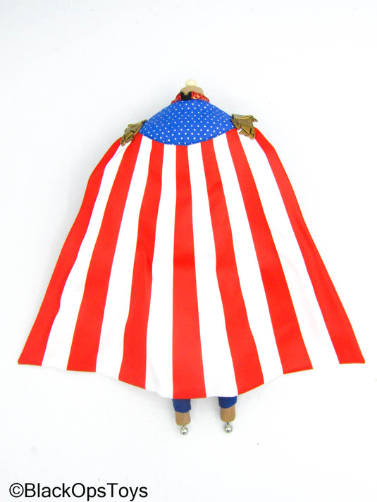 Homelander - Male Muscle Body w/Blue Uniform & Striped Cape