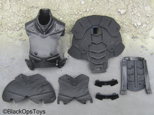 3D Printed Deathstroke Black Armor Set w/Mask, Boots, & Pistol Set