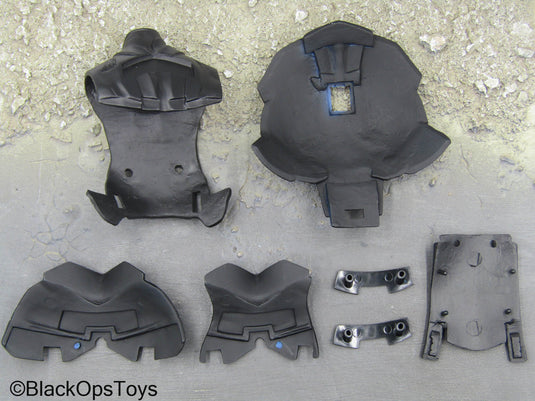 3D Printed Deathstroke Black Armor Set w/Mask, Boots, & Pistol Set