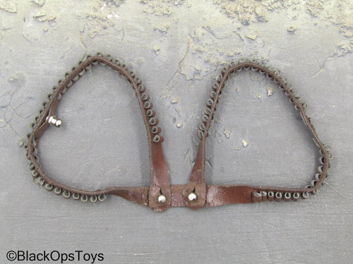 Brown Leather Like Dual Shoulder Gun Belt (READ DESC)