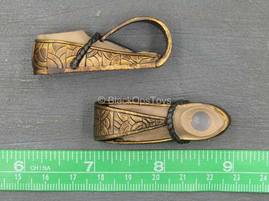 Pharaoh Tutankhamun (Black) - Male Sandals w/Feet (Peg Type)